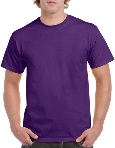 Am image of a Custom GILDAN Heavy Cotton TShirt in Purple!