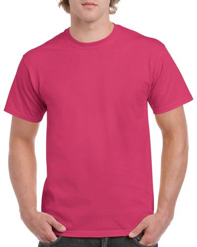 Am image of a Custom GILDAN Heavy Cotton TShirt in Heliconia!
