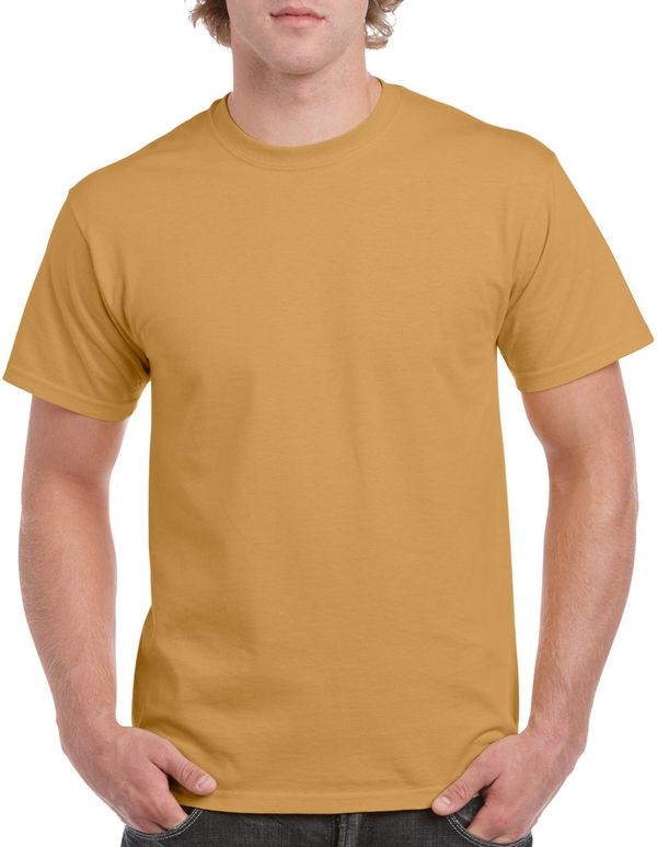 Am image of a Custom GILDAN Heavy Cotton TShirt in Old Gold!