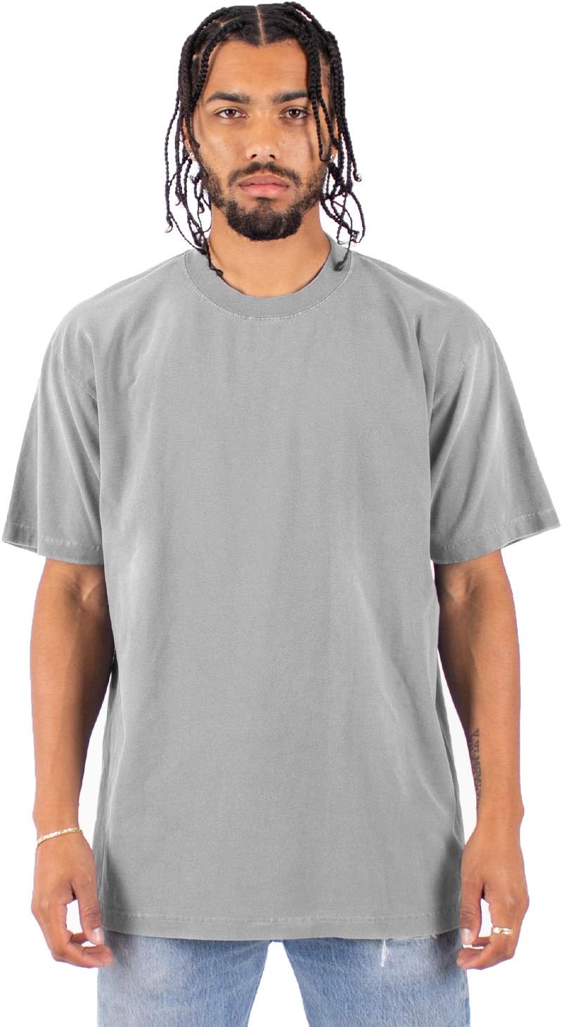 Shaka Wear Garment Dyed Crewneck T Shirt in Cement