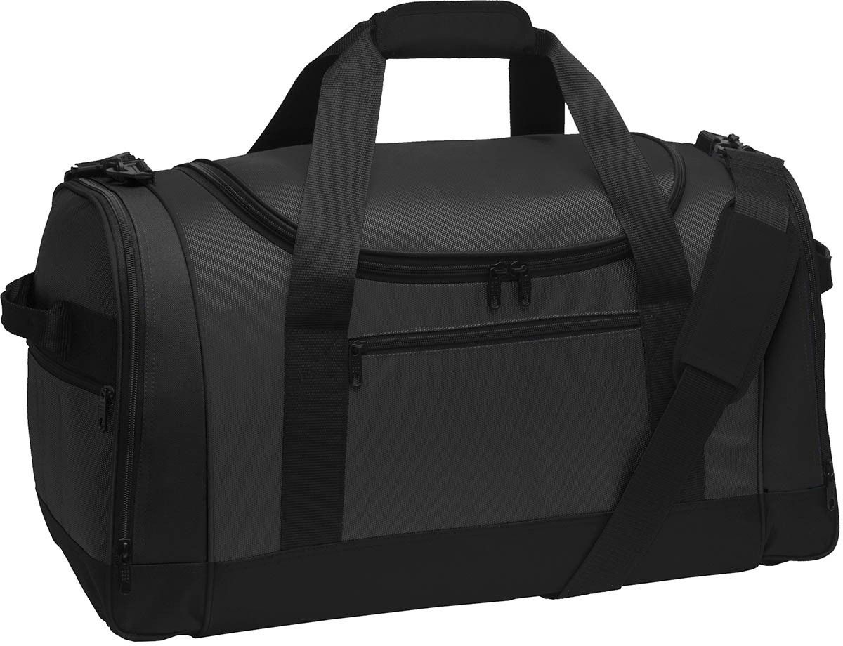 Port Authority Voyager Sports Duffel Bag in Dark Grey/Black
