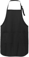 Am image of a Custom Port Authority Easy Care Full Length Apron with Stain Release in Black!