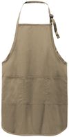 Am image of a Custom Port Authority Easy Care Full Length Apron with Stain Release in Khaki!