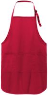 Am image of a Custom Port Authority Easy Care Full Length Apron with Stain Release in Red!