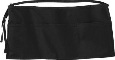 Am image of a Custom Port Authority Easy Care Reversible Waist Apron with Stain Release in Black!