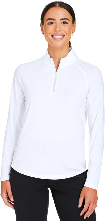 An image of a Custom Puma Gold Ladies Quarter Zip!