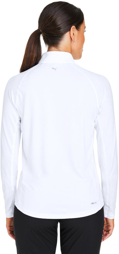 An image of a Custom Puma Gold Ladies Quarter Zip!