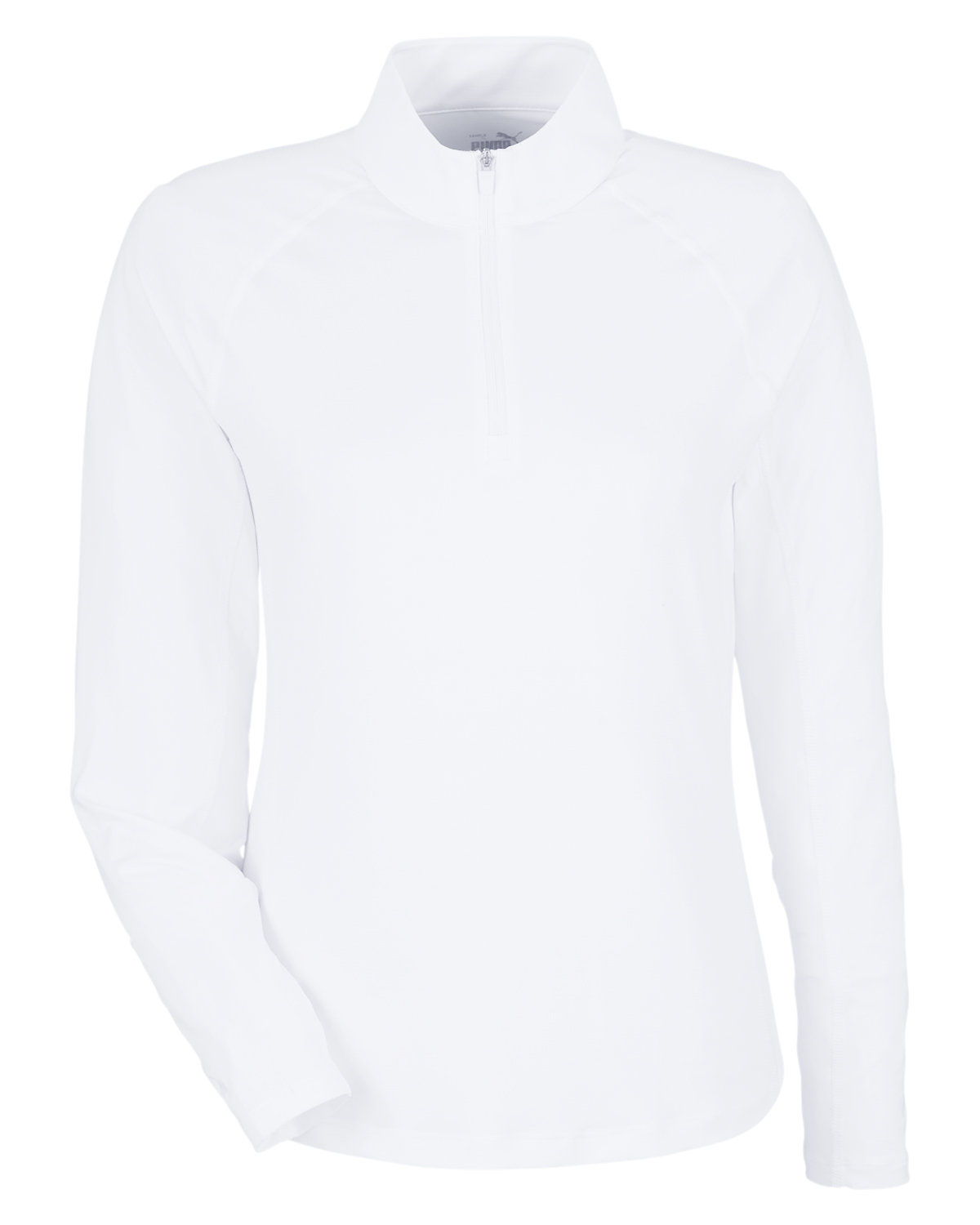 Puma Gold Ladies Quarter Zip in White Glow