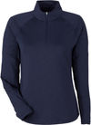Am image of a Custom Puma Gold Ladies Quarter Zip in Deep Navy!