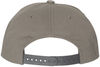 Am image of a Custom Yupoong Classics Flat Bill Cap in Dark Grey!