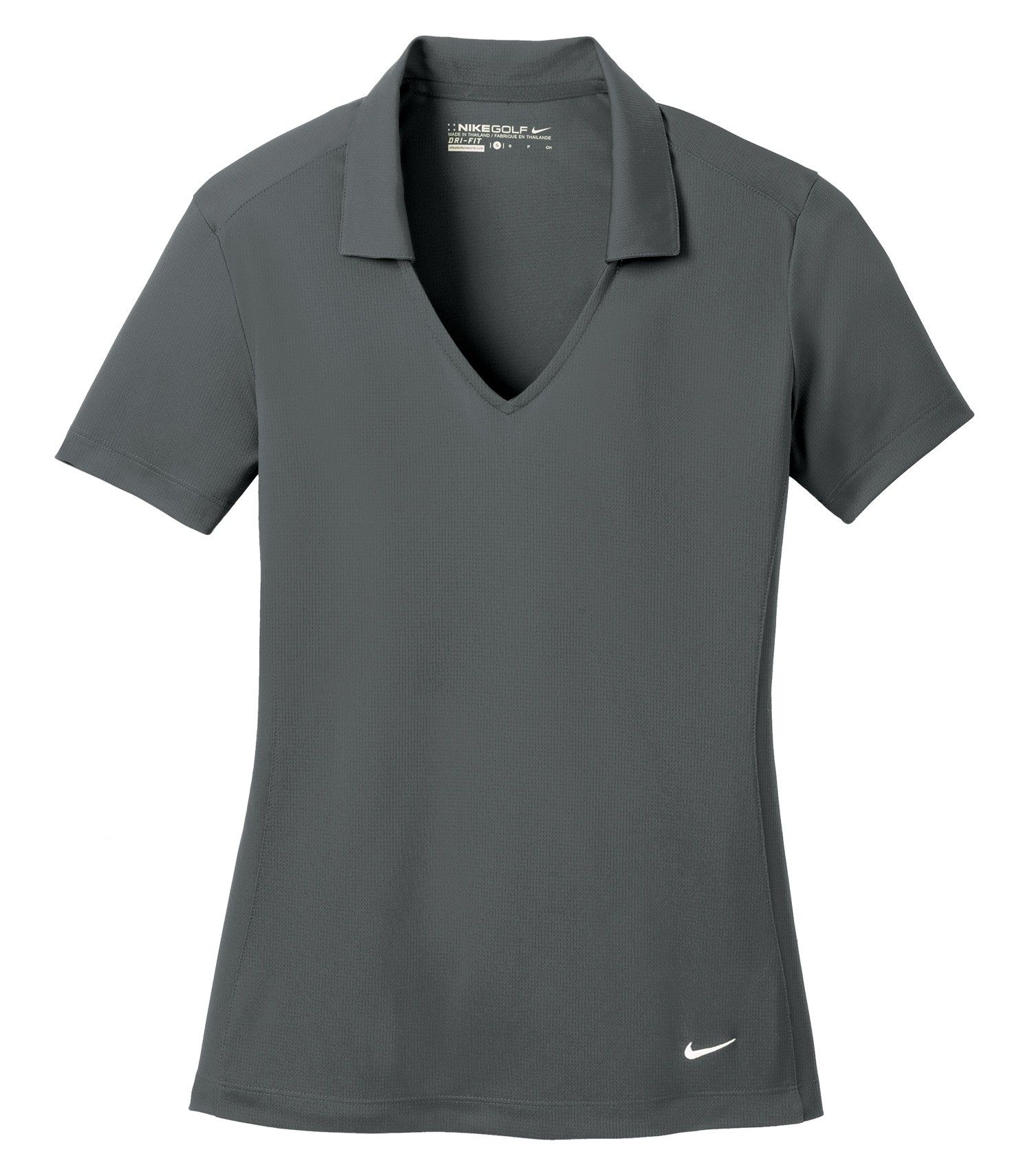 Nike Dri FIT Vertical Mesh Ladies Polo in Anthracite