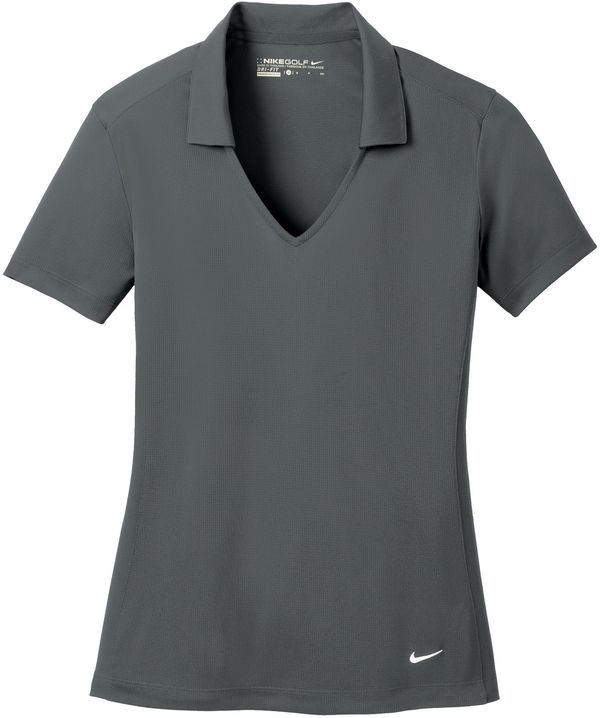 Am image of a Custom Nike Dri FIT Vertical Mesh Ladies Polo in Anthracite!