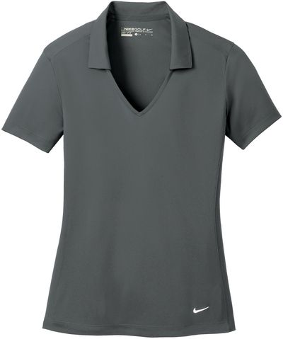 Am image of a Custom Nike Dri FIT Vertical Mesh Ladies Polo in Anthracite!