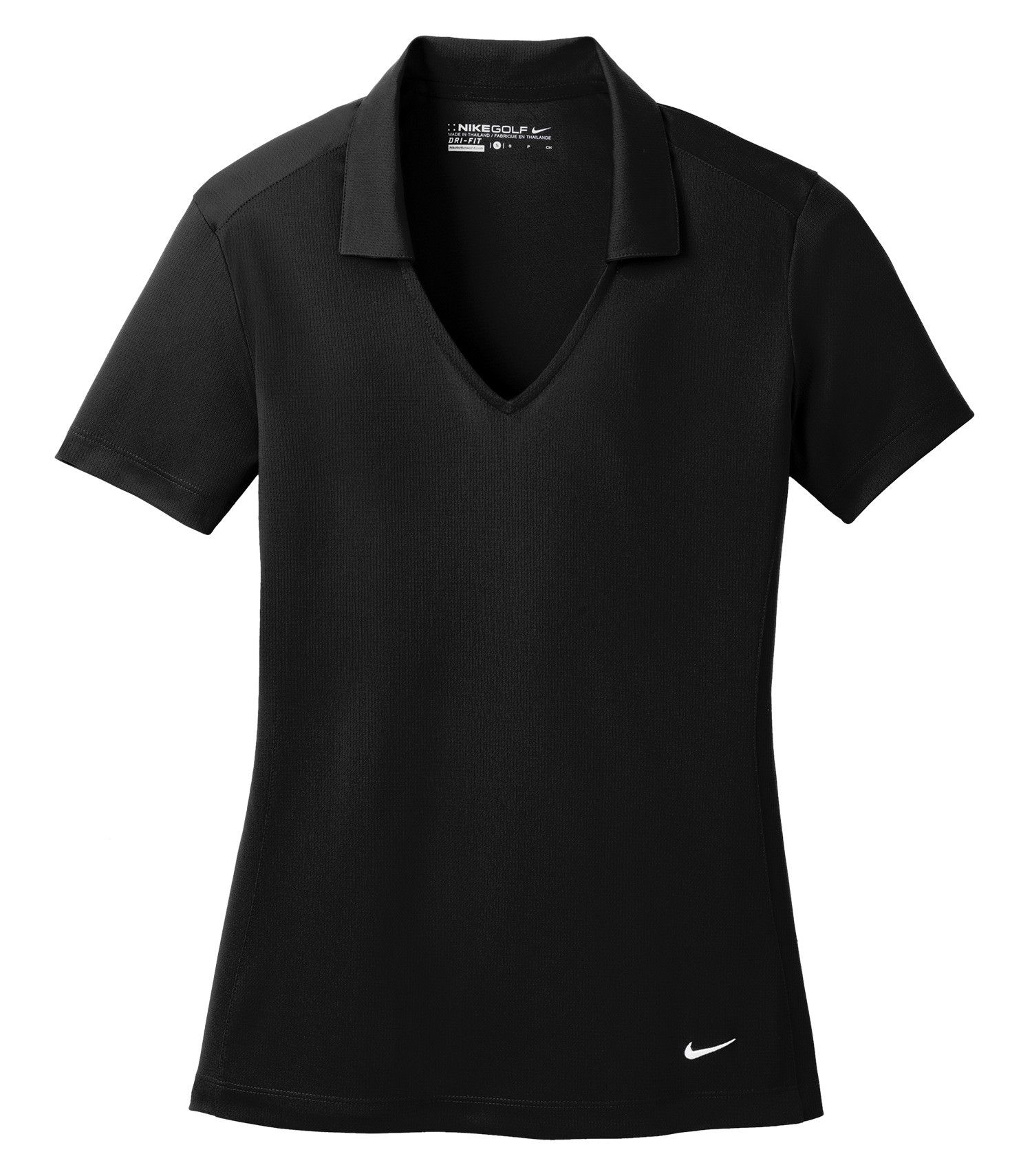 Nike Dri FIT Vertical Mesh Ladies Polo in Black