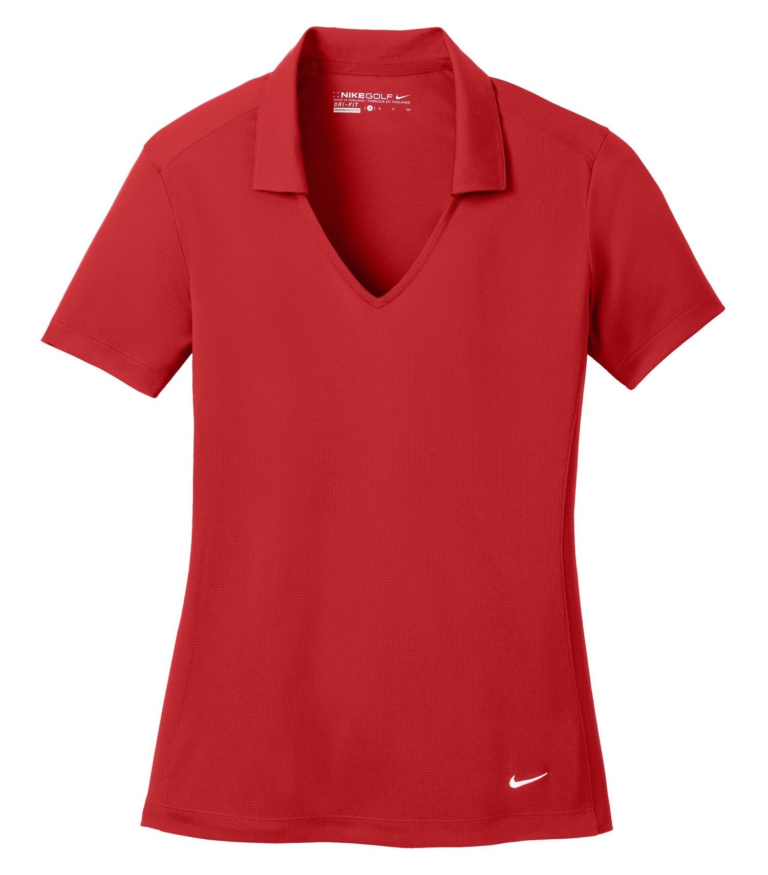 Nike Dri FIT Vertical Mesh Ladies Polo in University Red