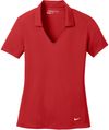 Am image of a Custom Nike Dri FIT Vertical Mesh Ladies Polo in University Red!