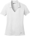 Am image of a Custom Nike Dri FIT Vertical Mesh Ladies Polo in White!