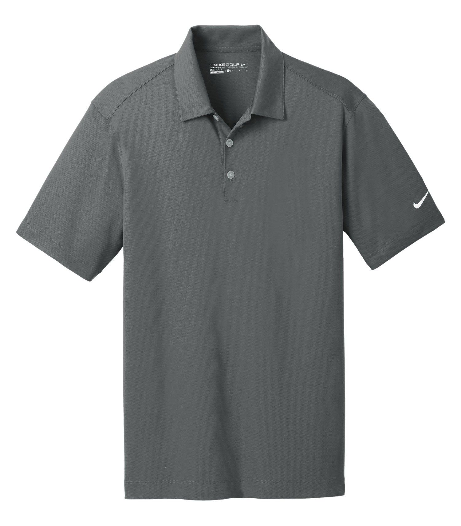 Nike Dri FIT Vertical Mesh Polo in Anthracite