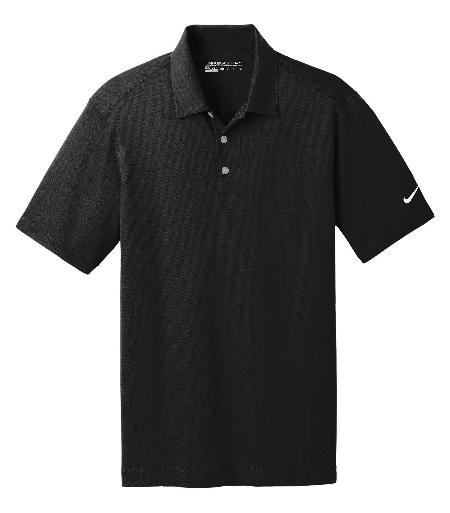 Nike Dri FIT Vertical Mesh Polo in Black