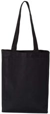Am image of a Custom QTees 12L Gussetted Shopping Bag in Black!