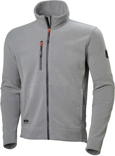 Am image of a Custom Helly Hansen Men's Kensington Fleece Jacket in Grey Melange!