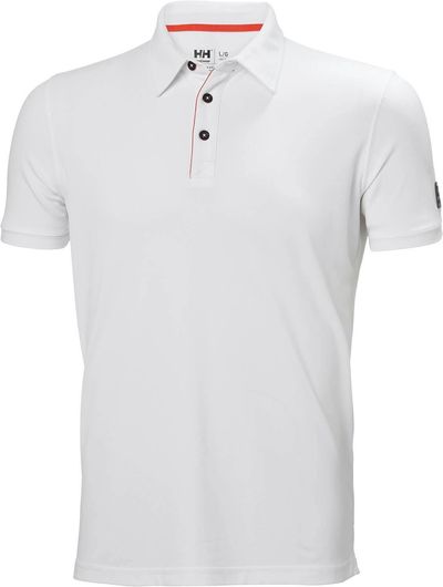 Am image of a Custom Helly Hansen Men's Kensington Tech Polo in White!