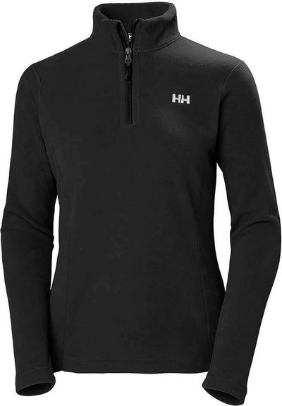 Am image of a Custom Helly Hansen Women's Daybreaker Half Zip in Black!