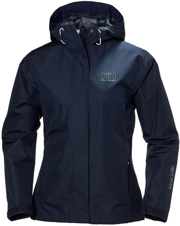 Am image of a Custom Helly Hansen Women's Seven J Jacket in Navy!