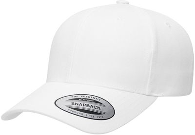 Am image of a Custom Yupoong Cvc Twill Hat in WHITE!