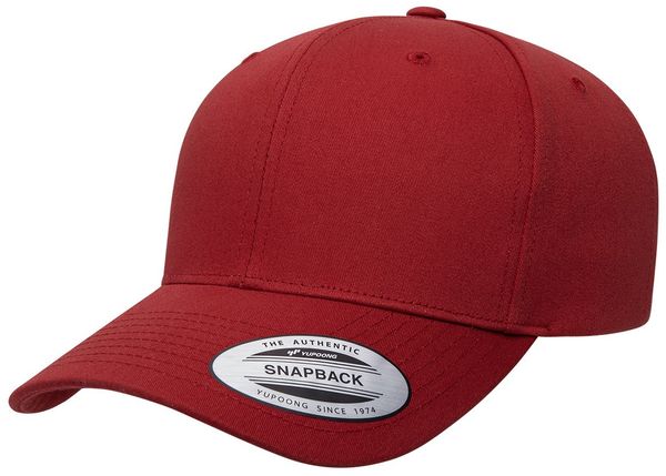 Am image of a Custom Yupoong Cvc Twill Hat in RED!