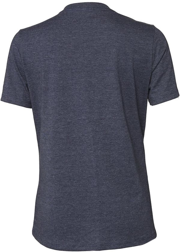 Am image of a Custom Bella and Canvas Ladies Relaxed Fit Heather CVC T Shirt in Heather Navy!