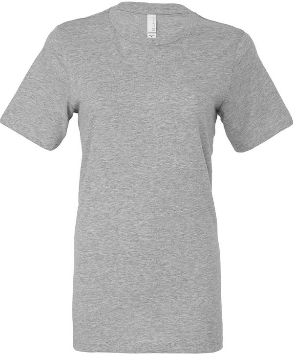 Am image of a Custom Bella and Canvas Ladies Relaxed Fit Heather CVC T Shirt in Athletic Heather!
