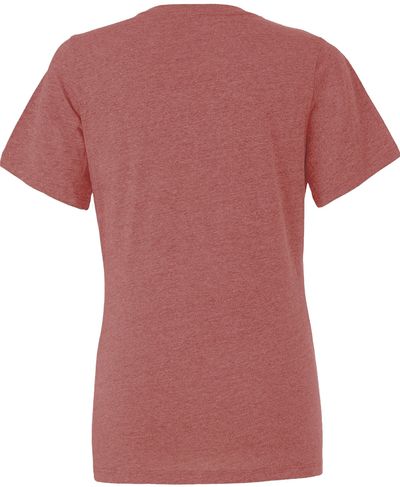 Am image of a Custom Bella and Canvas Ladies Relaxed Fit Heather CVC T Shirt in Heather Mauve!