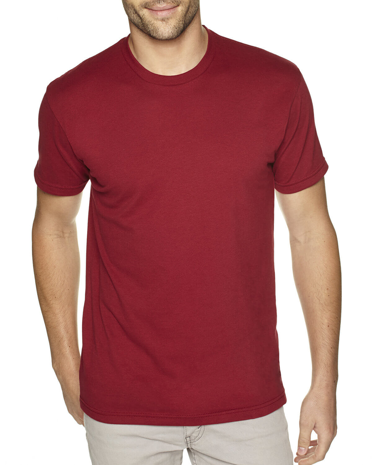 Next Level Men's Sueded Crew in Cardinal