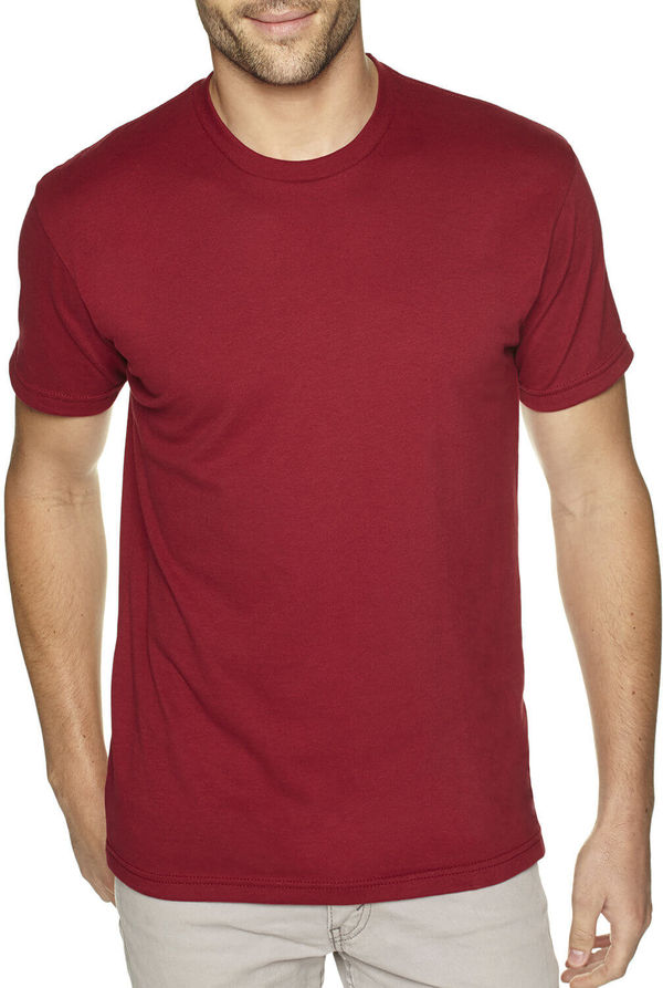Am image of a Custom Next Level Men's Sueded Crew in Cardinal!