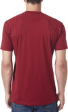 Am image of a Custom Next Level Men's Sueded Crew in Cardinal!