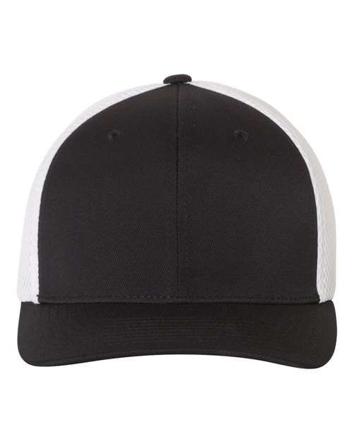 Flexfit Adult Ultrafibre and Airmesh Cap in Black/ White