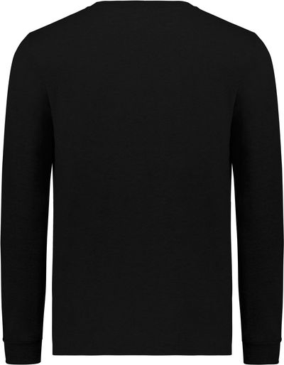 Am image of a Custom Russell Athletic Essential Long Sleeve Tee in Black!