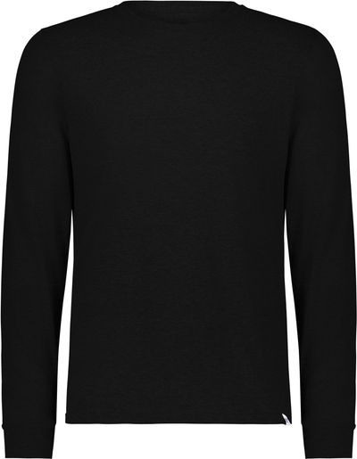 Am image of a Custom Russell Athletic Essential Long Sleeve Tee in Black!