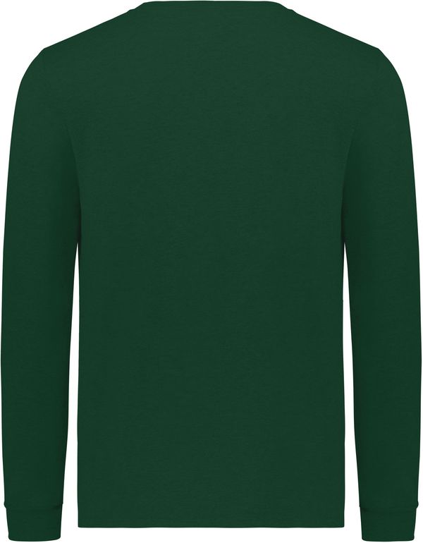 Am image of a Custom Russell Athletic Essential Long Sleeve Tee in Dark Green!