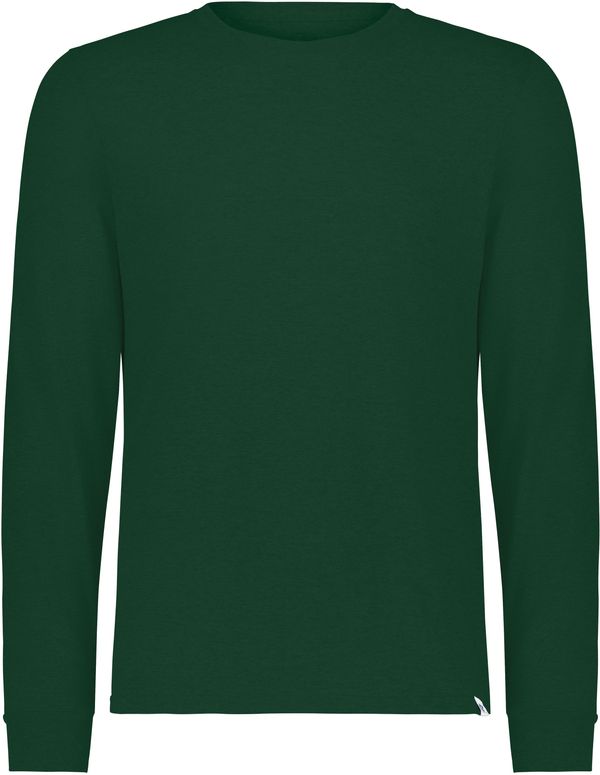 Am image of a Custom Russell Athletic Essential Long Sleeve Tee in Dark Green!