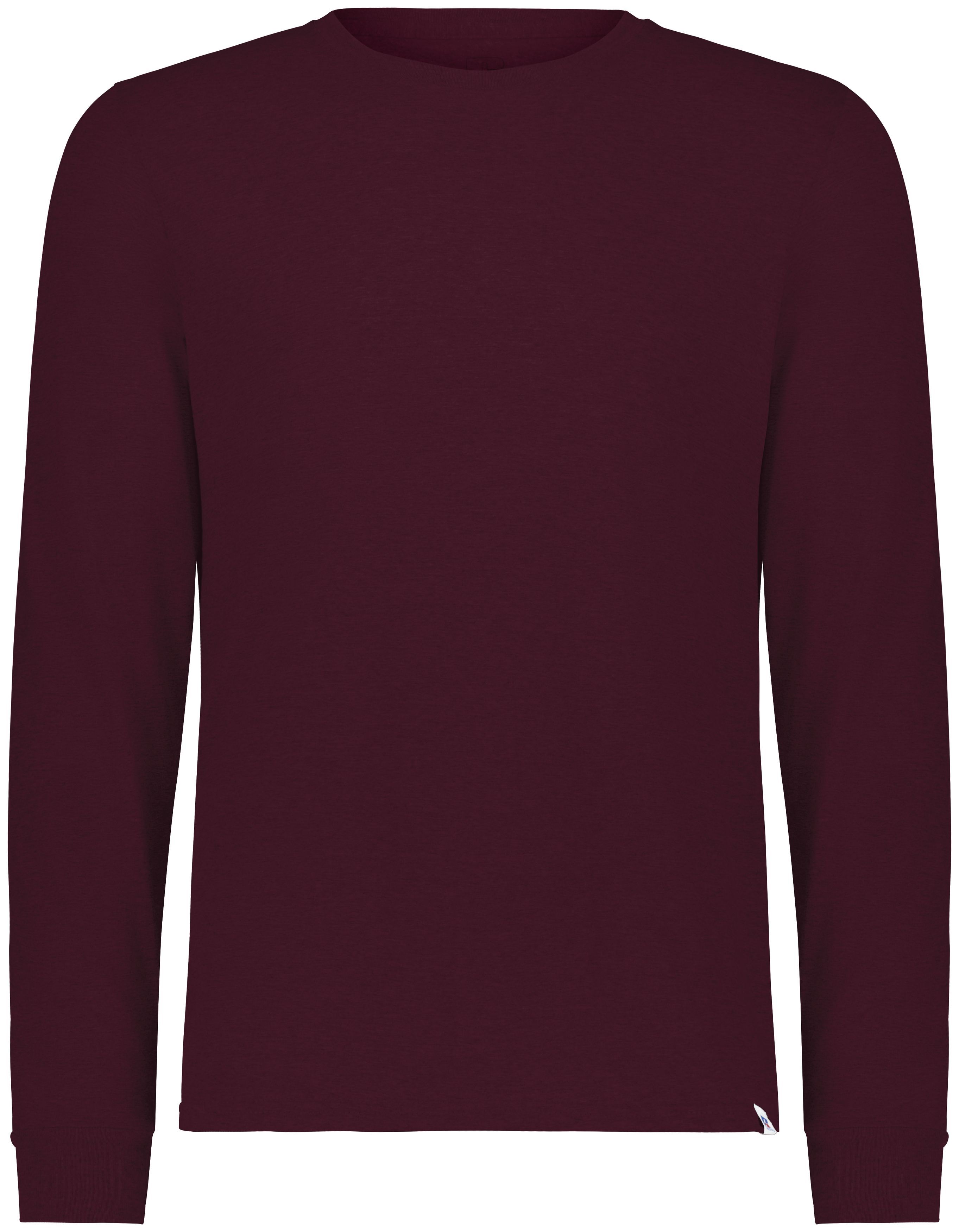 Russell Athletic Essential Long Sleeve Tee in Maroon