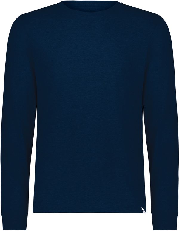 Am image of a Custom Russell Athletic Essential Long Sleeve Tee in Navy!