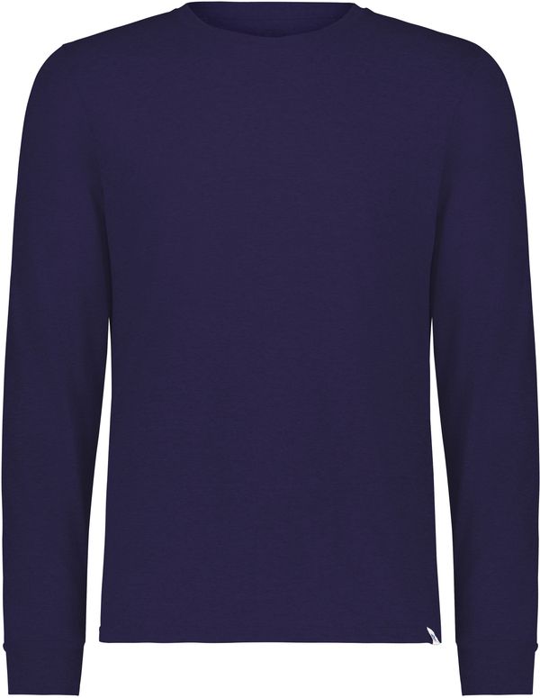 Am image of a Custom Russell Athletic Essential Long Sleeve Tee in Purple!