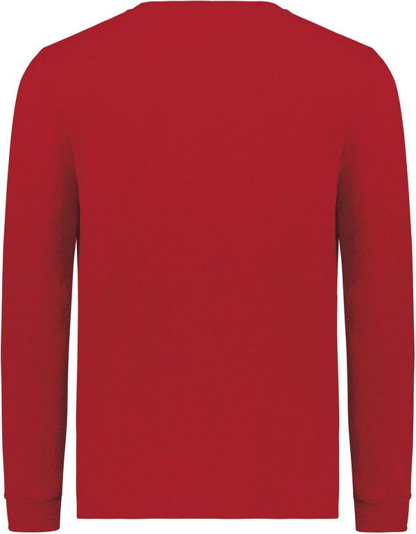 Am image of a Custom Russell Athletic Essential Long Sleeve Tee in True Red!