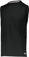 Am image of a Custom Russell Athletic Essential Muscle Tee in Black!
