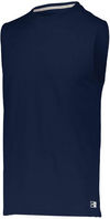 Am image of a Custom Russell Athletic Essential Muscle Tee in Navy!