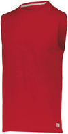 Am image of a Custom Russell Athletic Essential Muscle Tee in True Red!