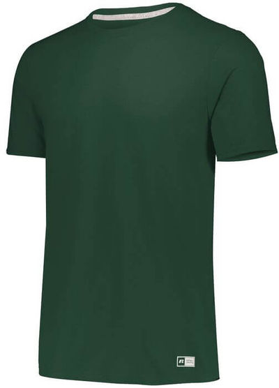 Am image of a Custom Russell Athletic Essential Tee in Dark Green!