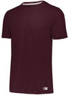 Am image of a Custom Russell Athletic Essential Tee in Maroon!